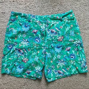 Talbots green high waist shorts! Linen material